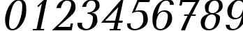Пример написания цифр шрифтом BalticaCTT Italic