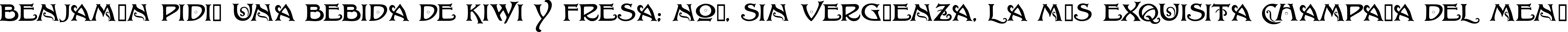 Пример написания шрифтом Baltimore Nouveau текста на испанском