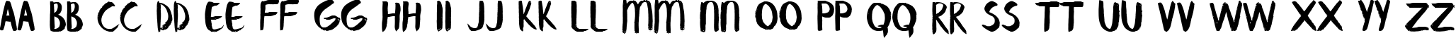 Пример написания английского алфавита шрифтом Banaue Regular