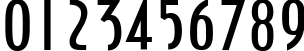 Пример написания цифр шрифтом Bankir-Retro
