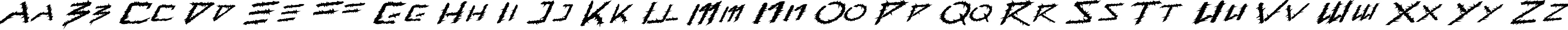 Пример написания английского алфавита шрифтом Barbed Type