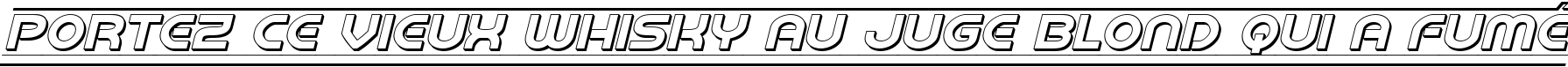 Пример написания шрифтом Barcade 3D Italic текста на французском