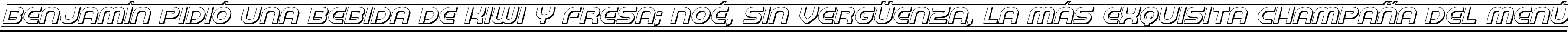 Пример написания шрифтом Barcade 3D Italic текста на испанском