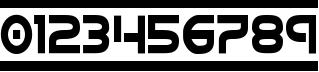 Пример написания цифр шрифтом Barcade Condensed