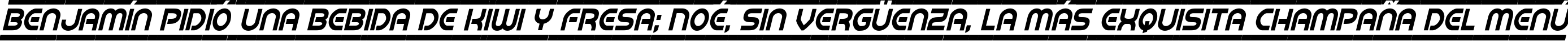 Пример написания шрифтом Barcade Condensed Italic текста на испанском