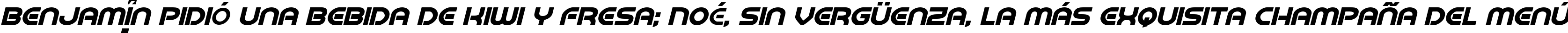 Пример написания шрифтом Barcade No Bar Bold Italic текста на испанском