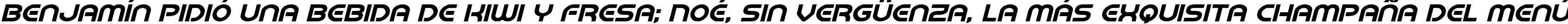 Пример написания шрифтом Barcade No Bar Italic текста на испанском