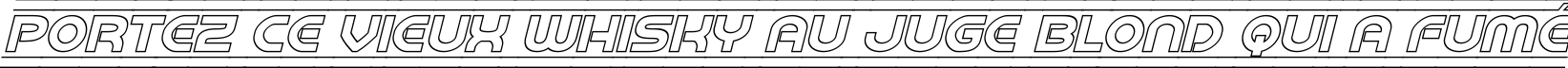 Пример написания шрифтом Barcade Outline Italic текста на французском