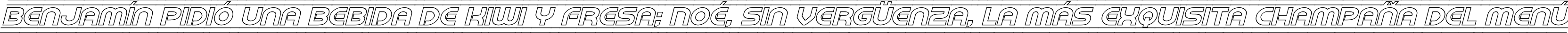 Пример написания шрифтом Barcade Outline Italic текста на испанском
