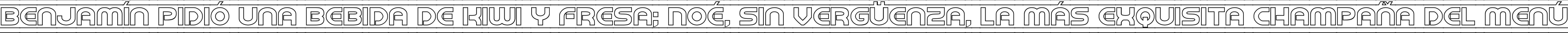 Пример написания шрифтом Barcade Outline текста на испанском