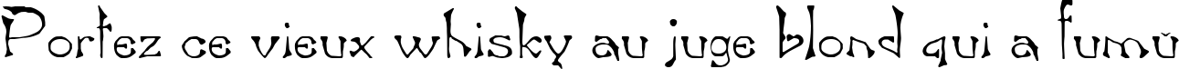 Пример написания шрифтом Bard.kz текста на французском
