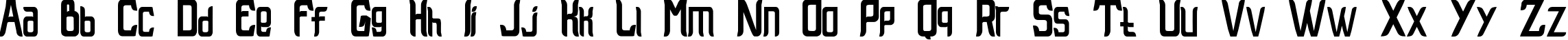 Пример написания английского алфавита шрифтом Bardelin