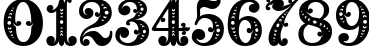 Пример написания цифр шрифтом Barocco Initial