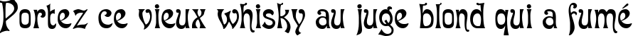 Пример написания шрифтом Baron Munchausen Normal текста на французском