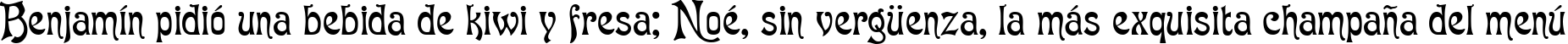 Пример написания шрифтом Baron Munchausen Normal текста на испанском