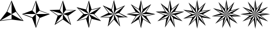 Пример написания цифр шрифтом Basic Star