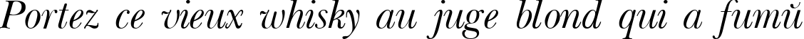Пример написания шрифтом Baskerville Light Italic текста на французском