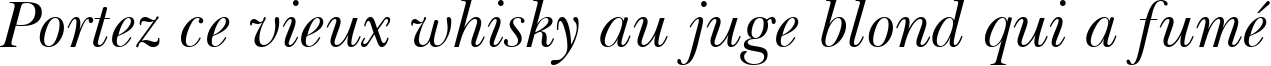 Пример написания шрифтом Baskerville Italic Win95BT текста на французском