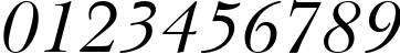 Пример написания цифр шрифтом Baskerville Italic Win95BT