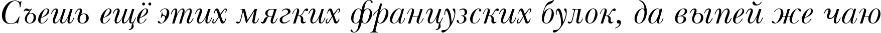 Пример написания шрифтом Baskerville Italic Win95BT текста на русском