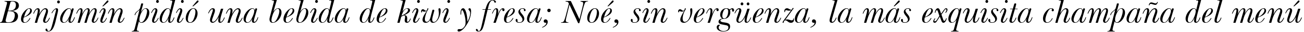 Пример написания шрифтом Baskerville Italic Win95BT текста на испанском