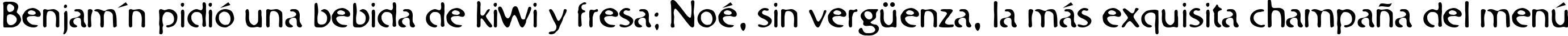 Пример написания шрифтом Bastard текста на испанском