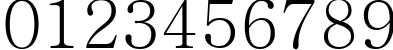 Пример написания цифр шрифтом Batang