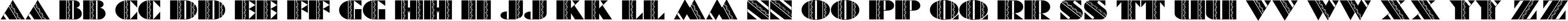 Пример написания английского алфавита шрифтом Batik Deco