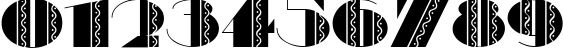 Пример написания цифр шрифтом Batik Deco