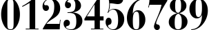 Пример написания цифр шрифтом Bauer Bodoni Bold Condensed BT