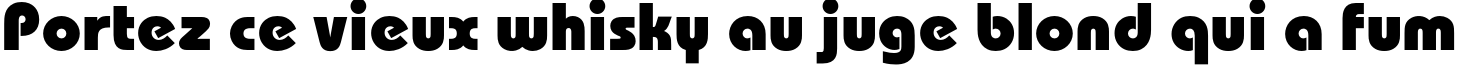 Пример написания шрифтом BauhausC Heavy текста на французском