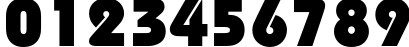 Пример написания цифр шрифтом BauhausC Heavy