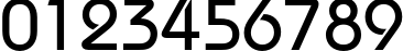 Пример написания цифр шрифтом BauhausC