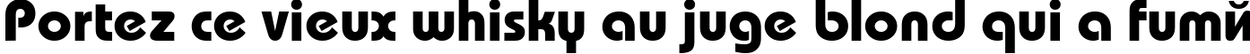 Пример написания шрифтом BauhausCTT Bold текста на французском