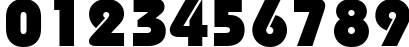 Пример написания цифр шрифтом BauhausHeavyCTT