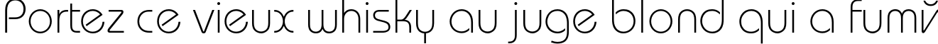 Пример написания шрифтом BauhausLightC текста на французском