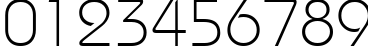 Пример написания цифр шрифтом BauhausLightCTT