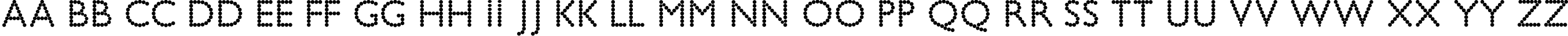 Пример написания английского алфавита шрифтом Bead Chain