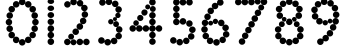 Пример написания цифр шрифтом Bead Chain