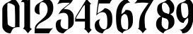 Пример написания цифр шрифтом Beckett-Kanzlei