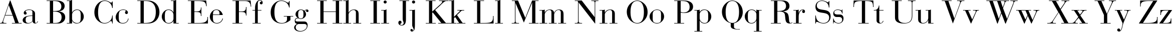 Пример написания английского алфавита шрифтом Bedini