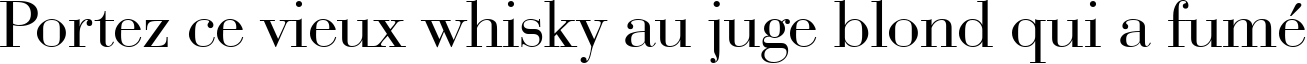 Пример написания шрифтом Bedini текста на французском