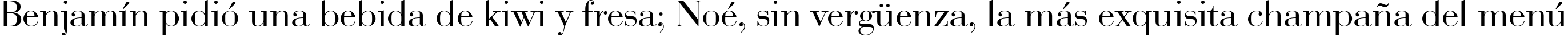 Пример написания шрифтом Bedini текста на испанском