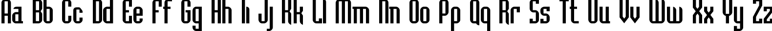 Пример написания английского алфавита шрифтом Bedrock-Cyr