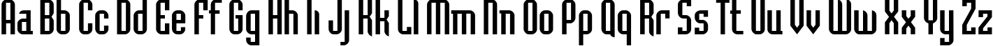 Пример написания английского алфавита шрифтом Bedrock