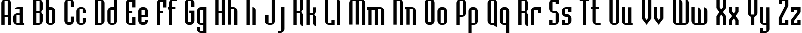 Пример написания английского алфавита шрифтом BedrockC
