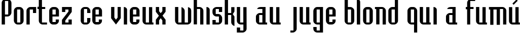 Пример написания шрифтом BedrockC текста на французском
