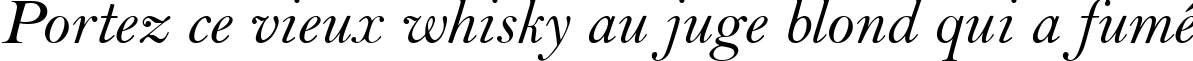 Пример написания шрифтом Bell MT Italic текста на французском