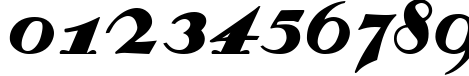 Пример написания цифр шрифтом Belukha Capital