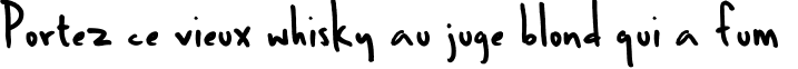 Пример написания шрифтом Ben Brown текста на французском